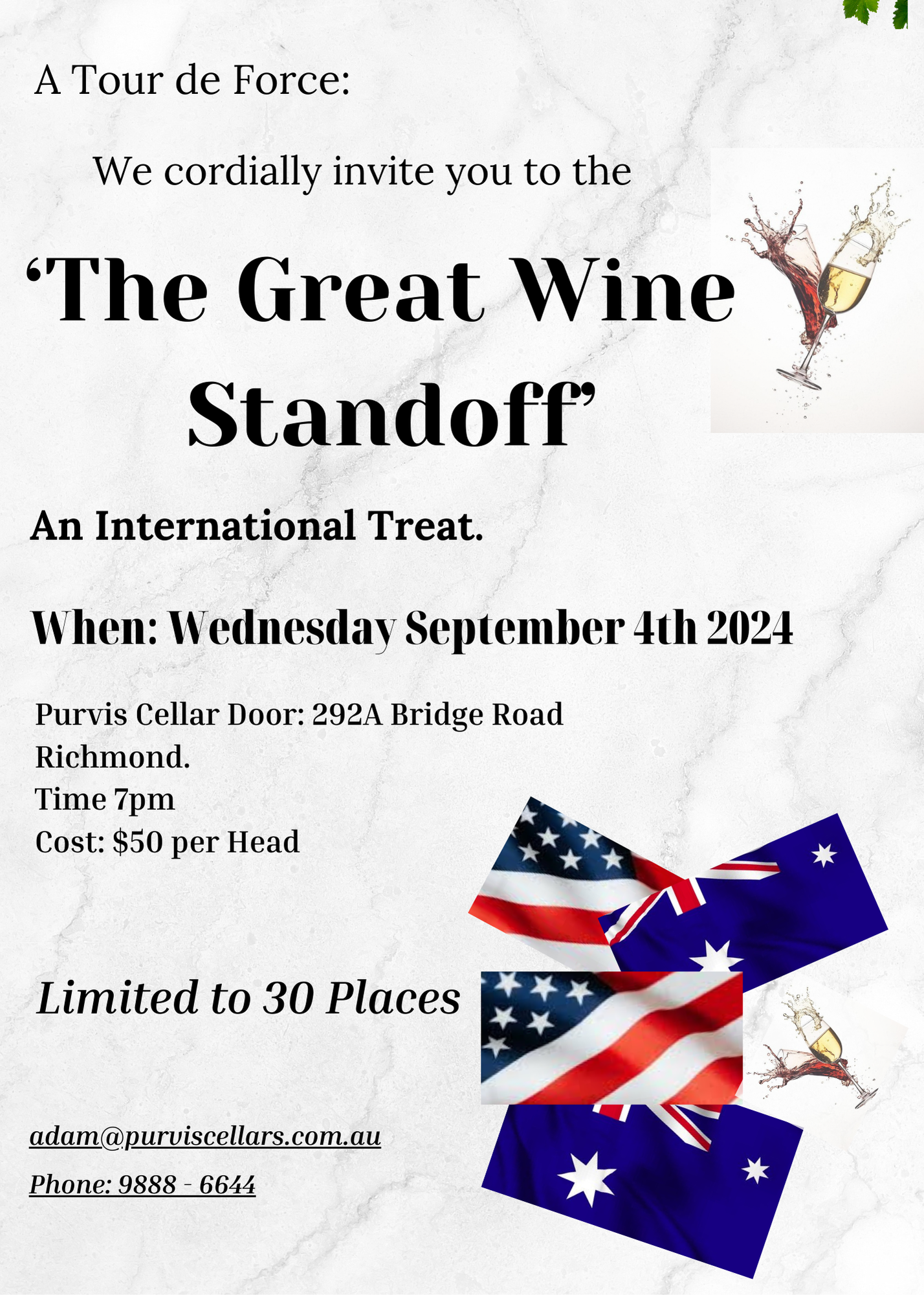 Event Booking - The Great Wine Standoff 2024